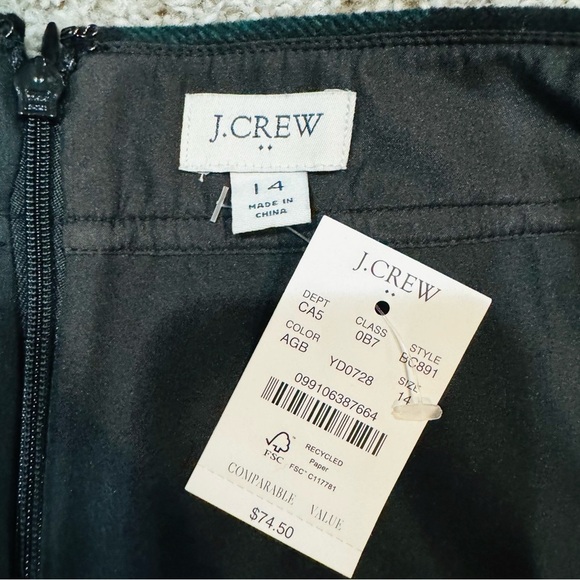 NWT J.Crew Wool Blend A-Line Mini Skirt Size 14 - Picture 7 of 9